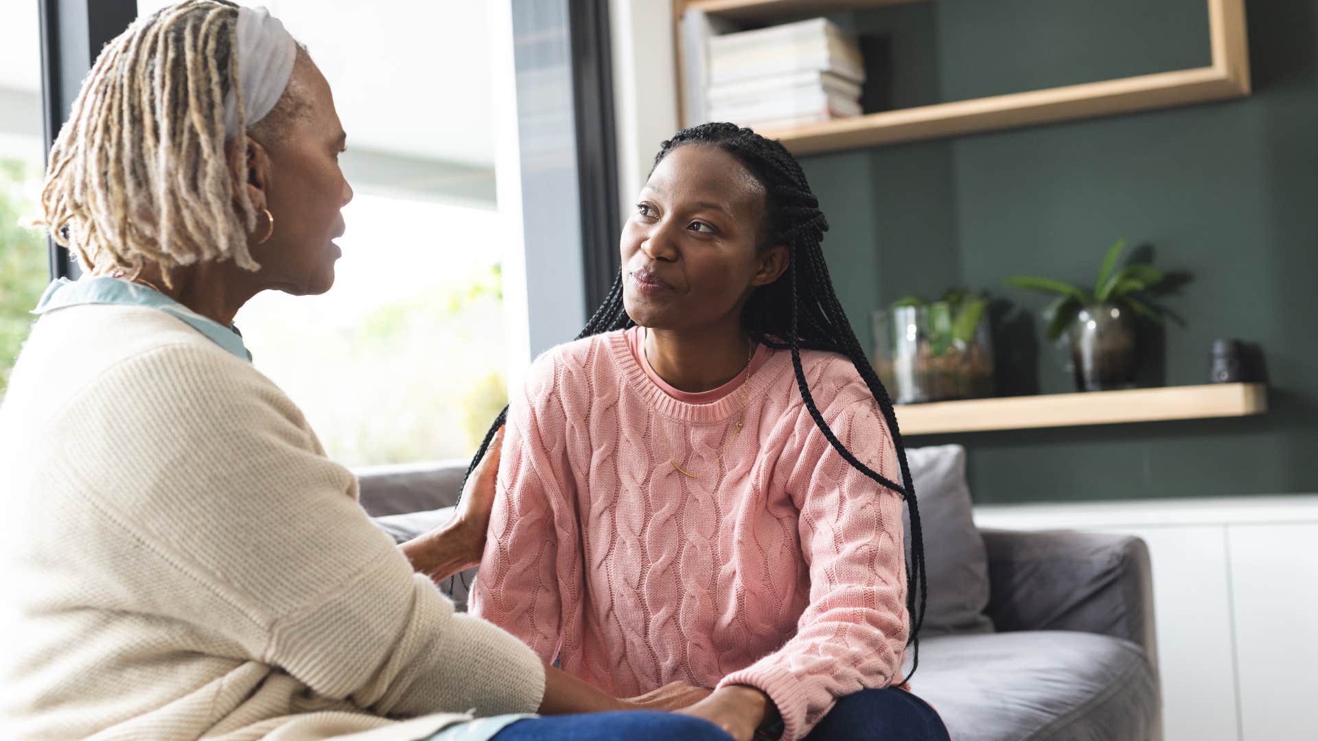 woman letting parent back into her life because her therapist approves