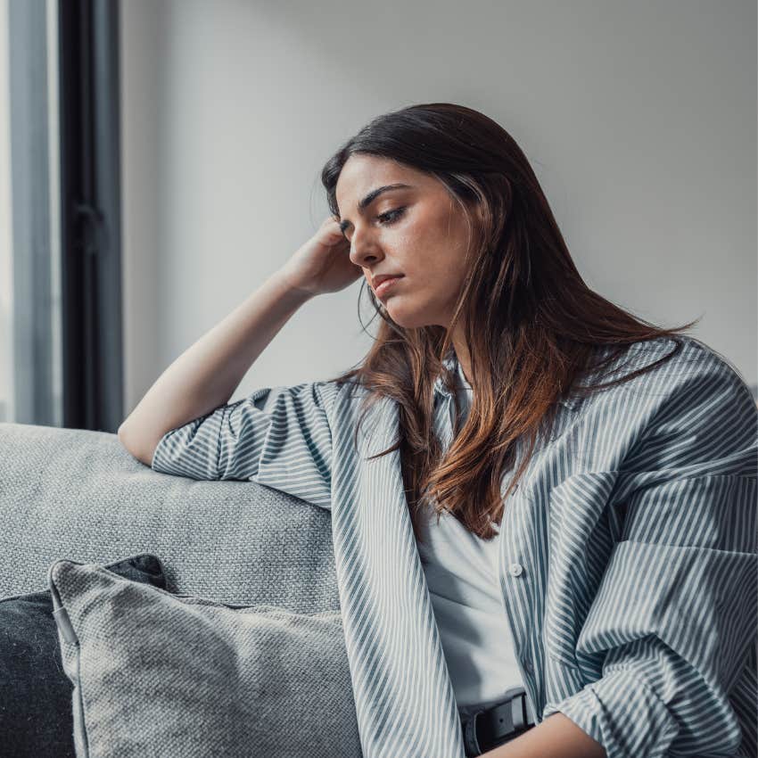 woman who has been emotionally numb feeling like emotions don't match circumstances