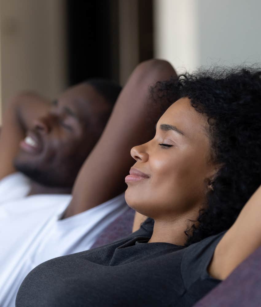 Couple deeply in love manage stress well