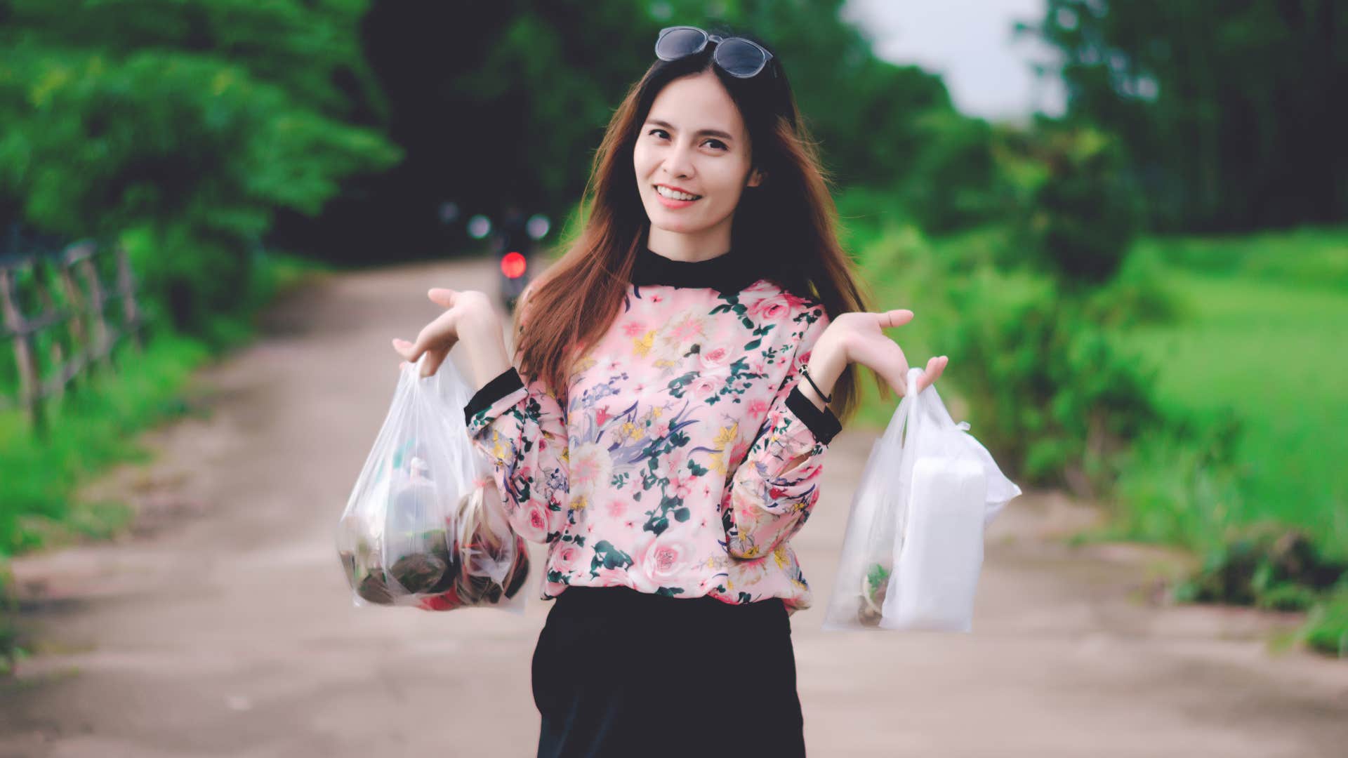 woman saves every bag as small habit