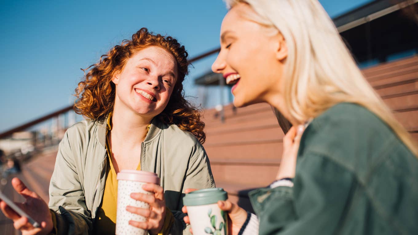 I Started Doing These Basic Things In Conversations — And My Relationships Got So Much Better People having a conversation.