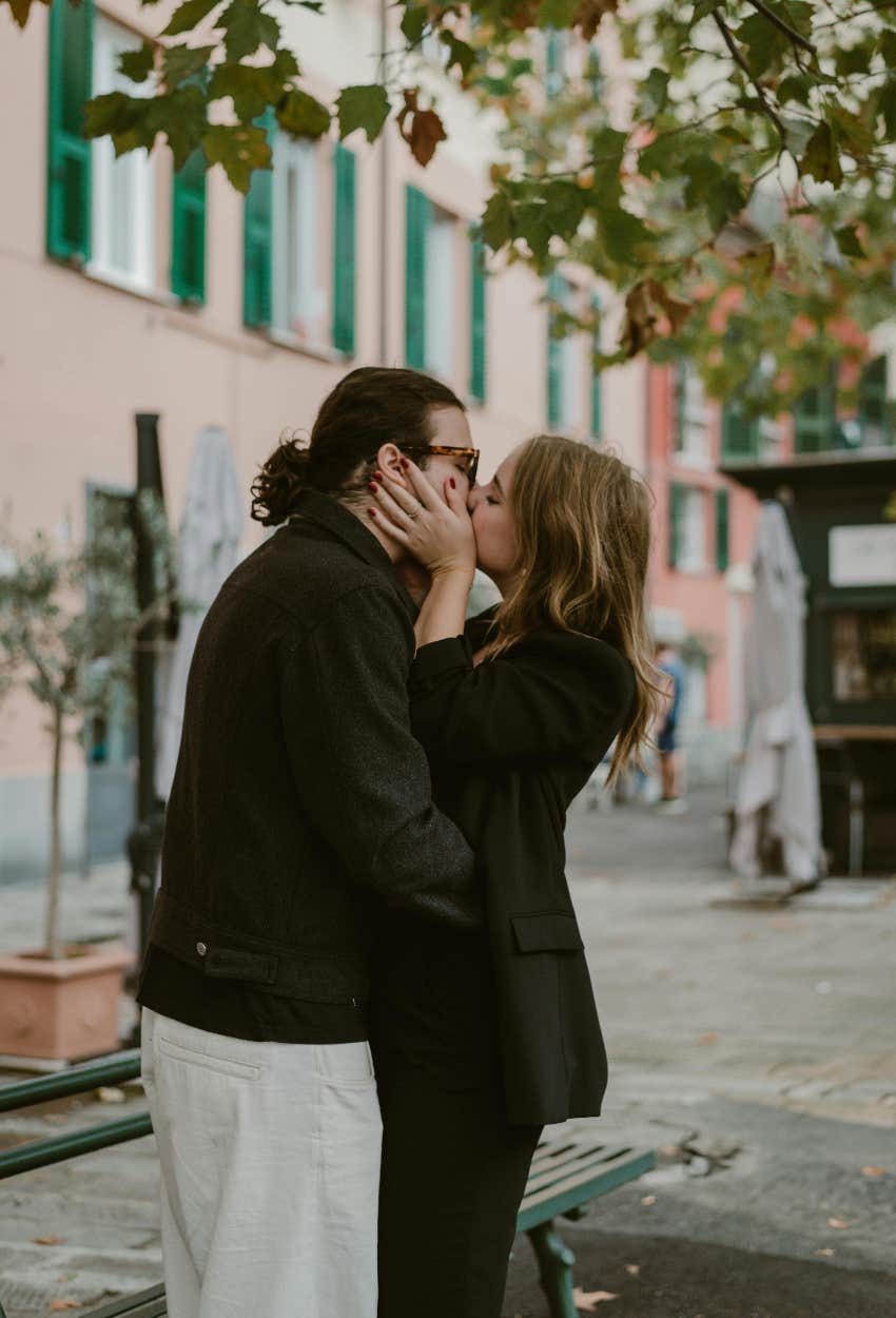 couple kissing could catch their partner's depression and anxiety