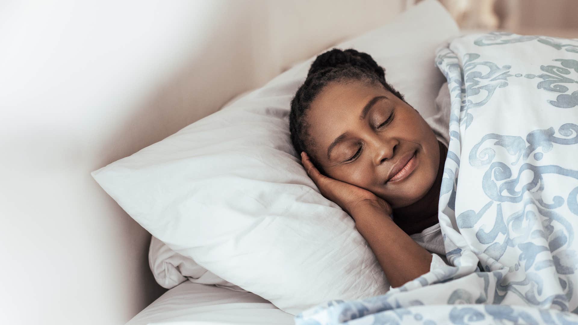 woman having peaceful dream