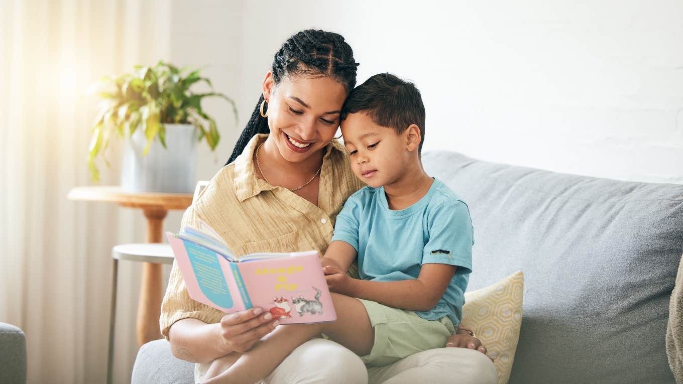 Survey Shows Gen Z Parents Aren't Reading To Their Kids parent reading to their kid