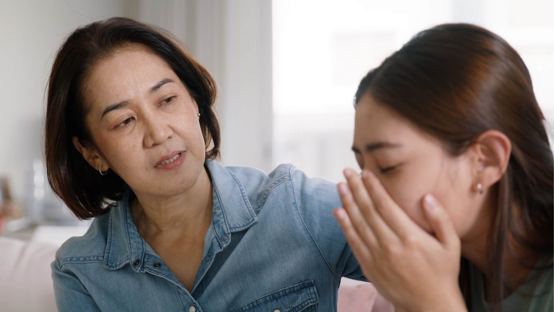 a mother tells her daughter that she always avoids talking about her life with her