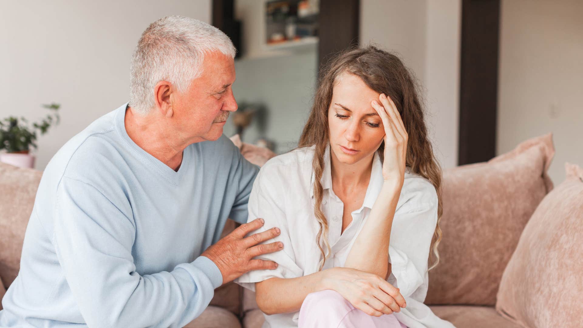 a father notices that his adult daughter is more irritable than usual