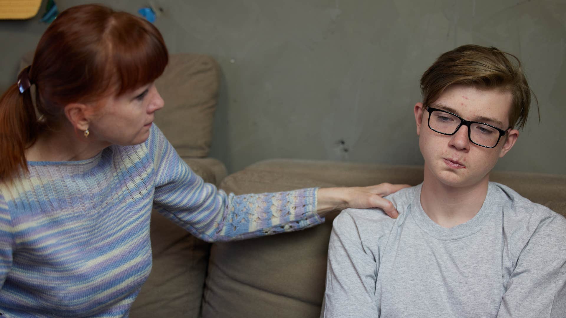 a mother confronts her son after she noticed that his appetite has changed