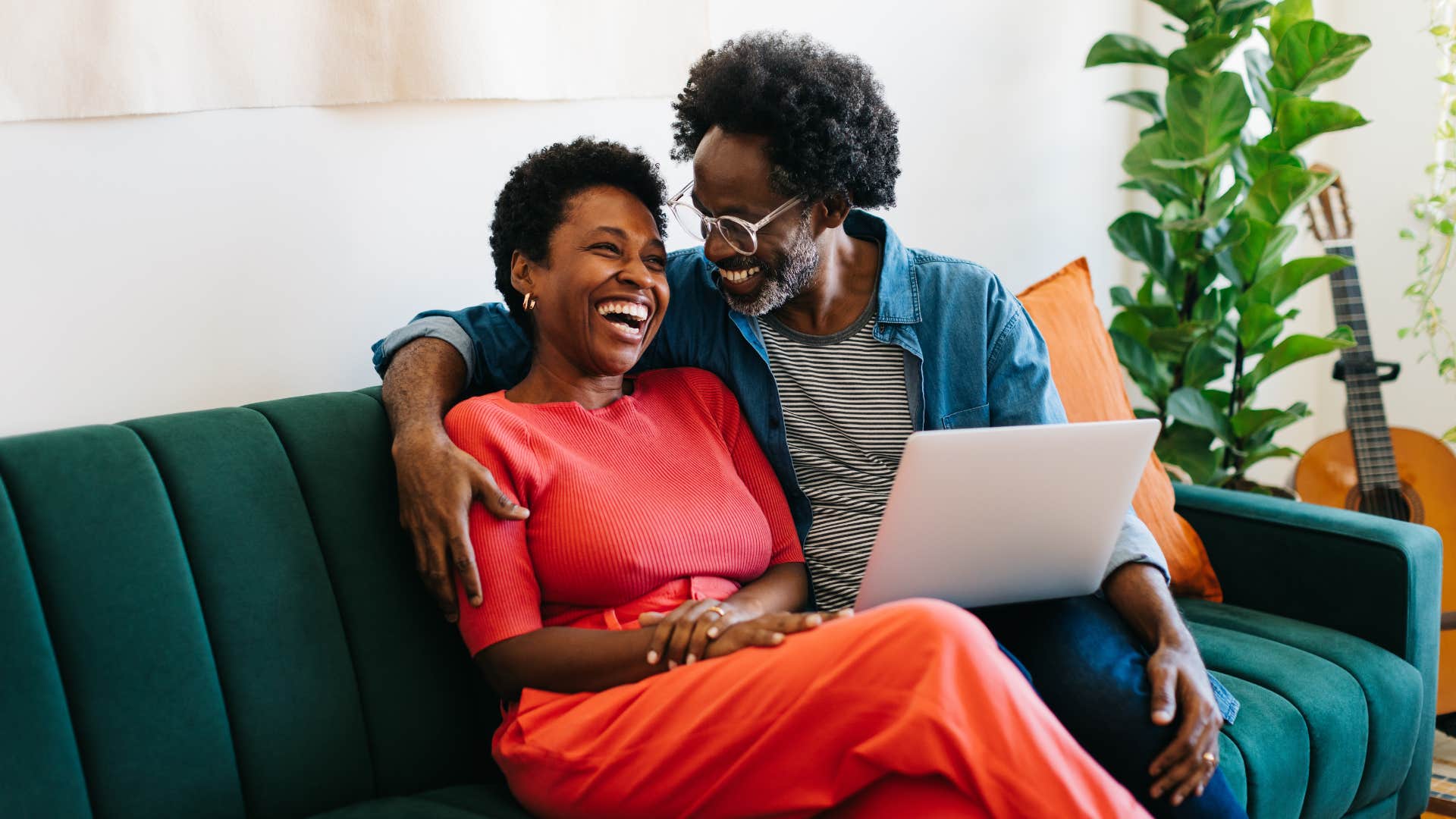 couple laughing together over silly things