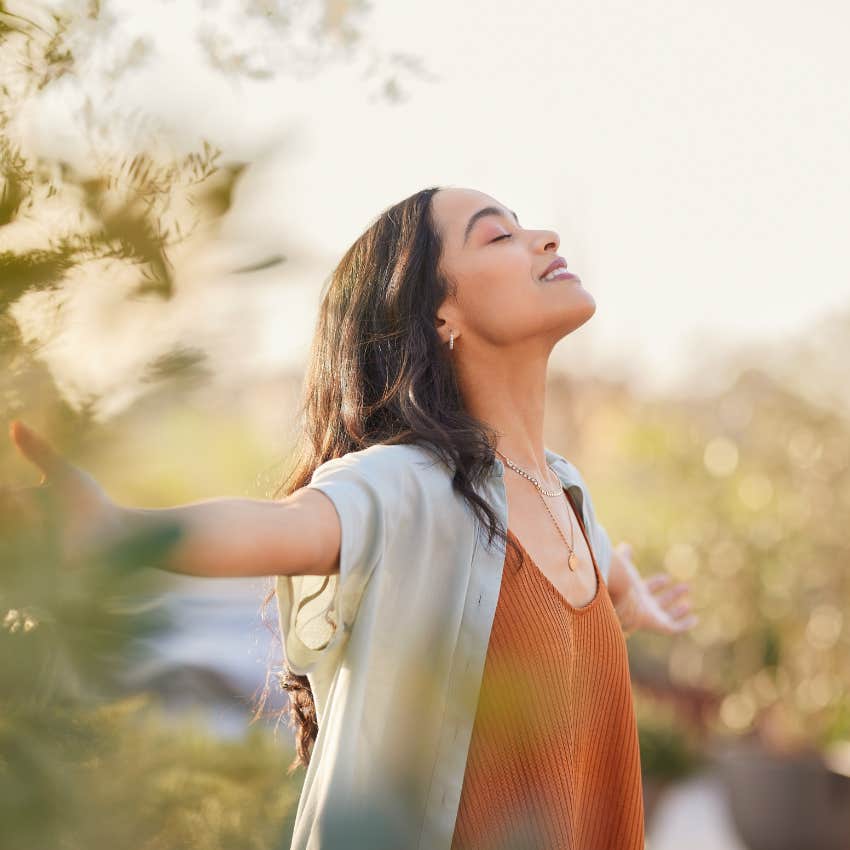 deeply mature woman giving off image of perfection
