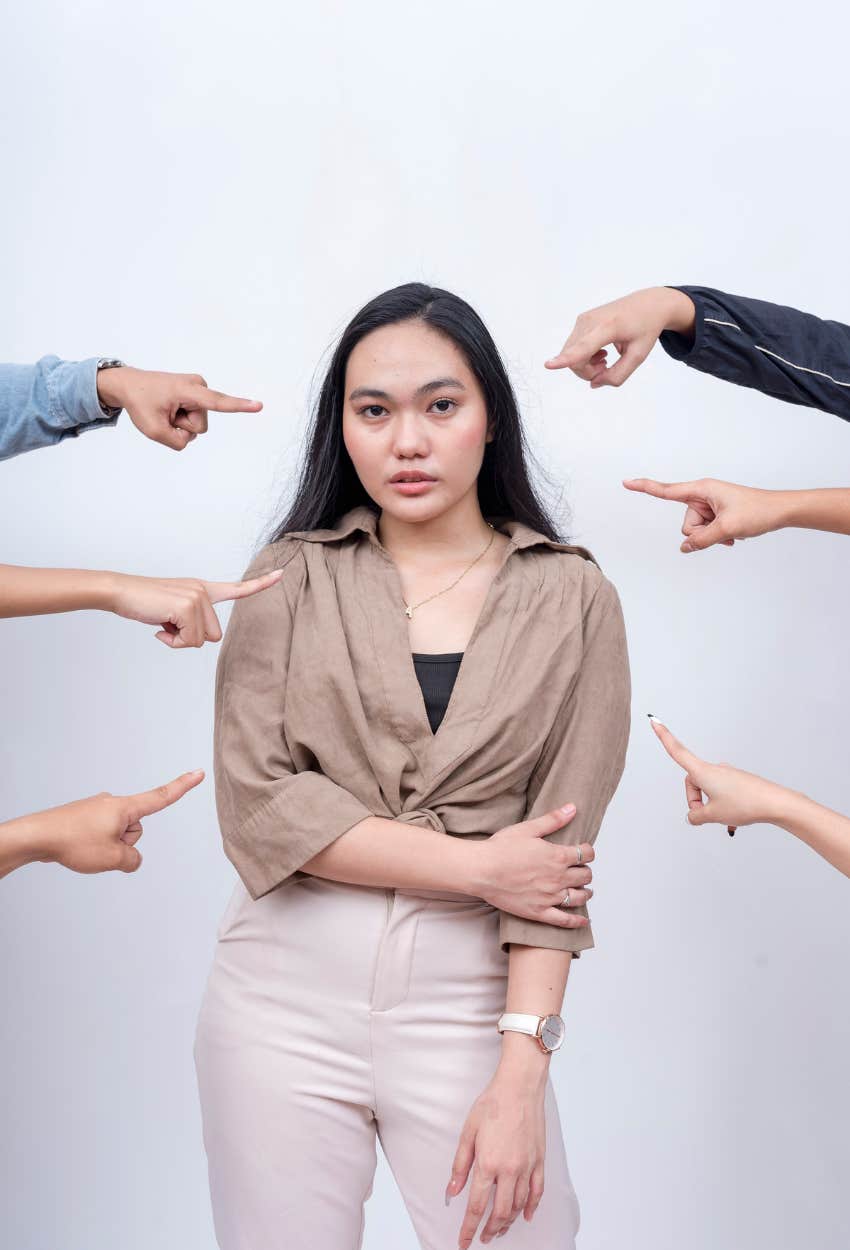 woman who has a fear of other people's opinions