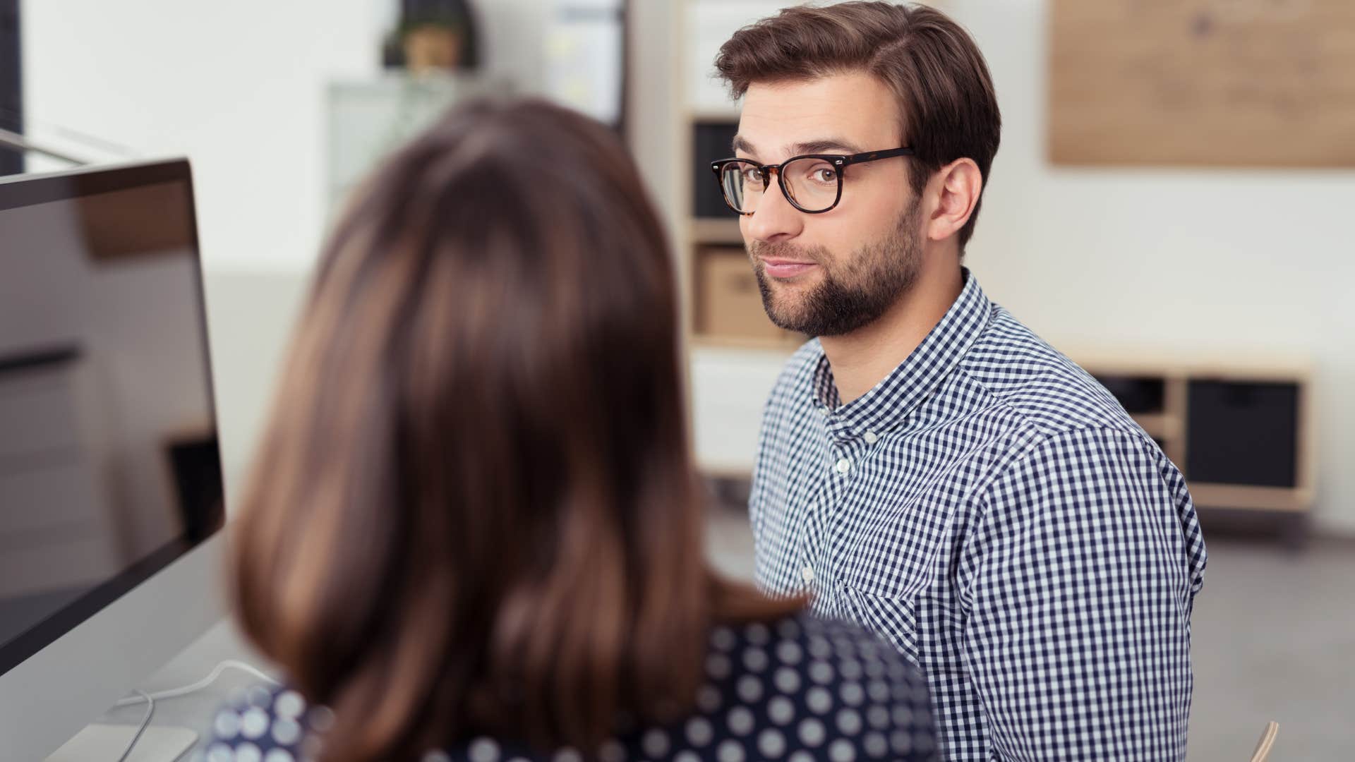 man telling co-worker that's just common sense