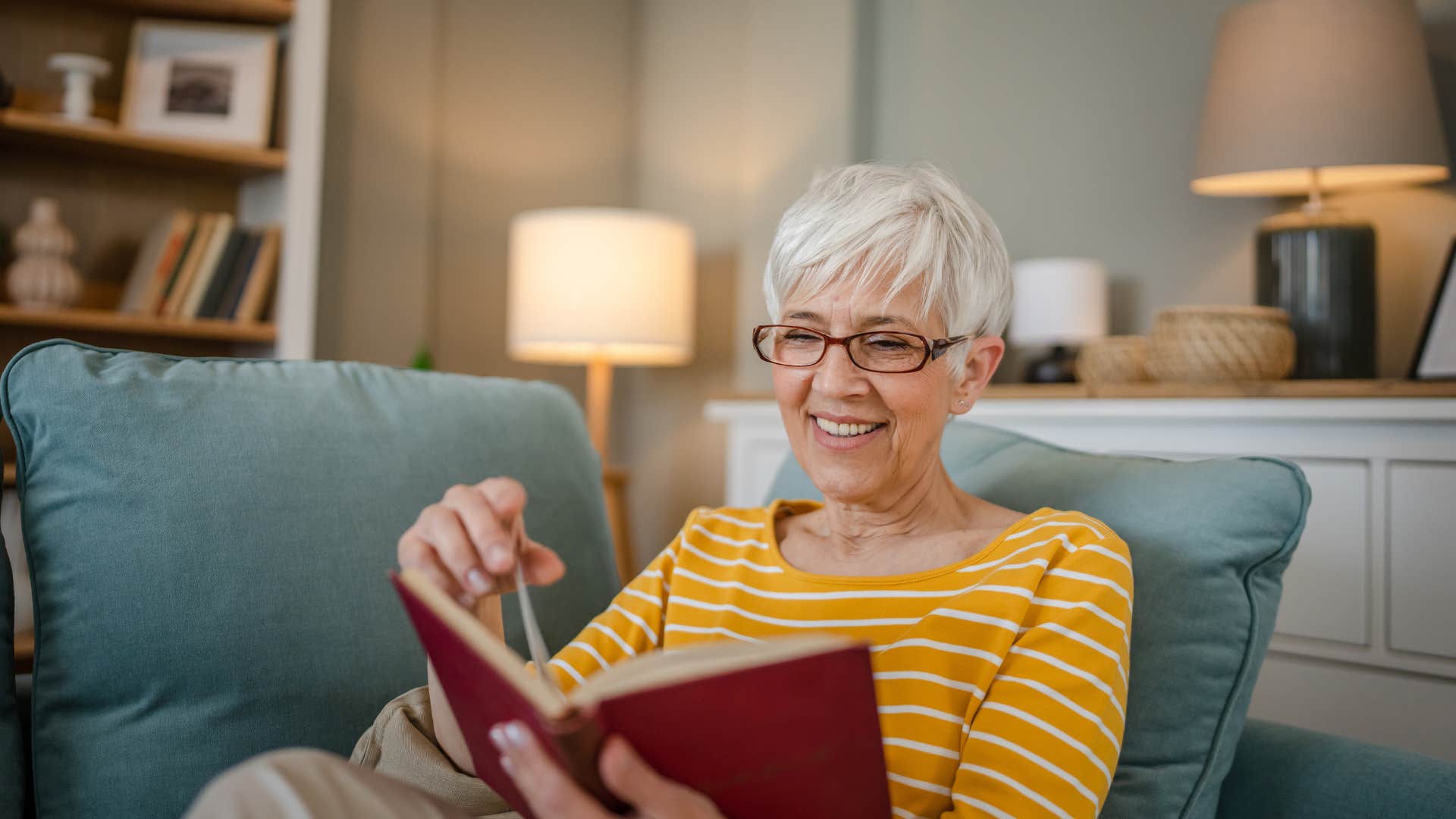 extremely smart woman reading