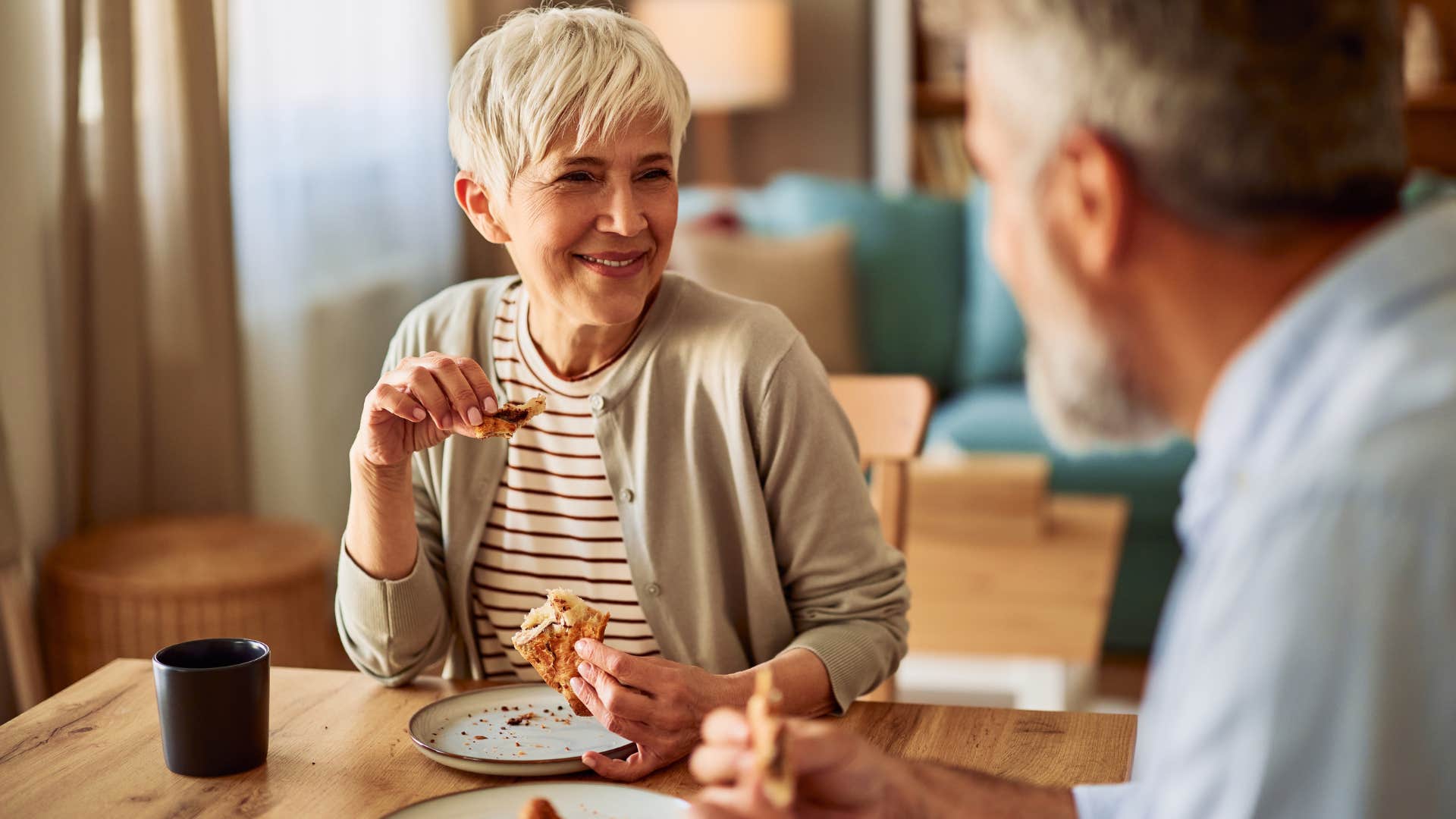 a boomer couple eat toast and butter to live below their means