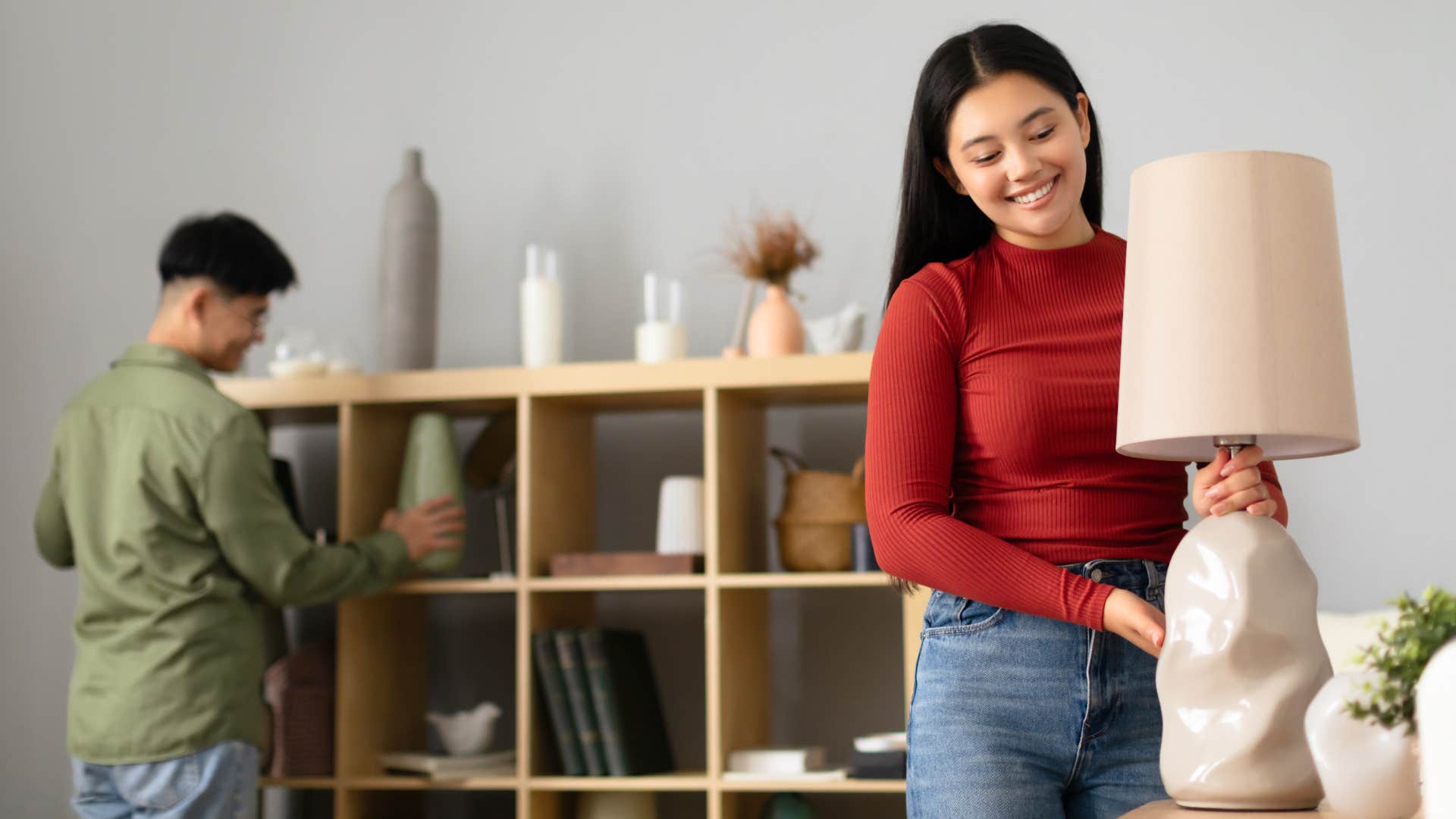a frugal couple decorate their home with nice cheap decor