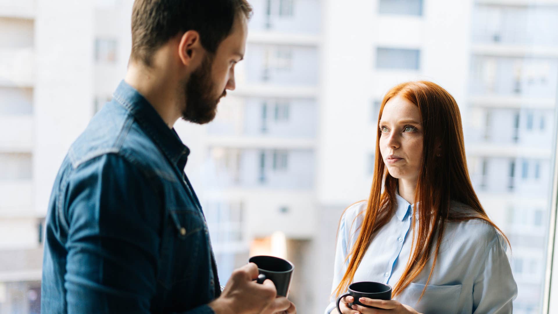 gen z woman refusing to laugh at offensive joke
