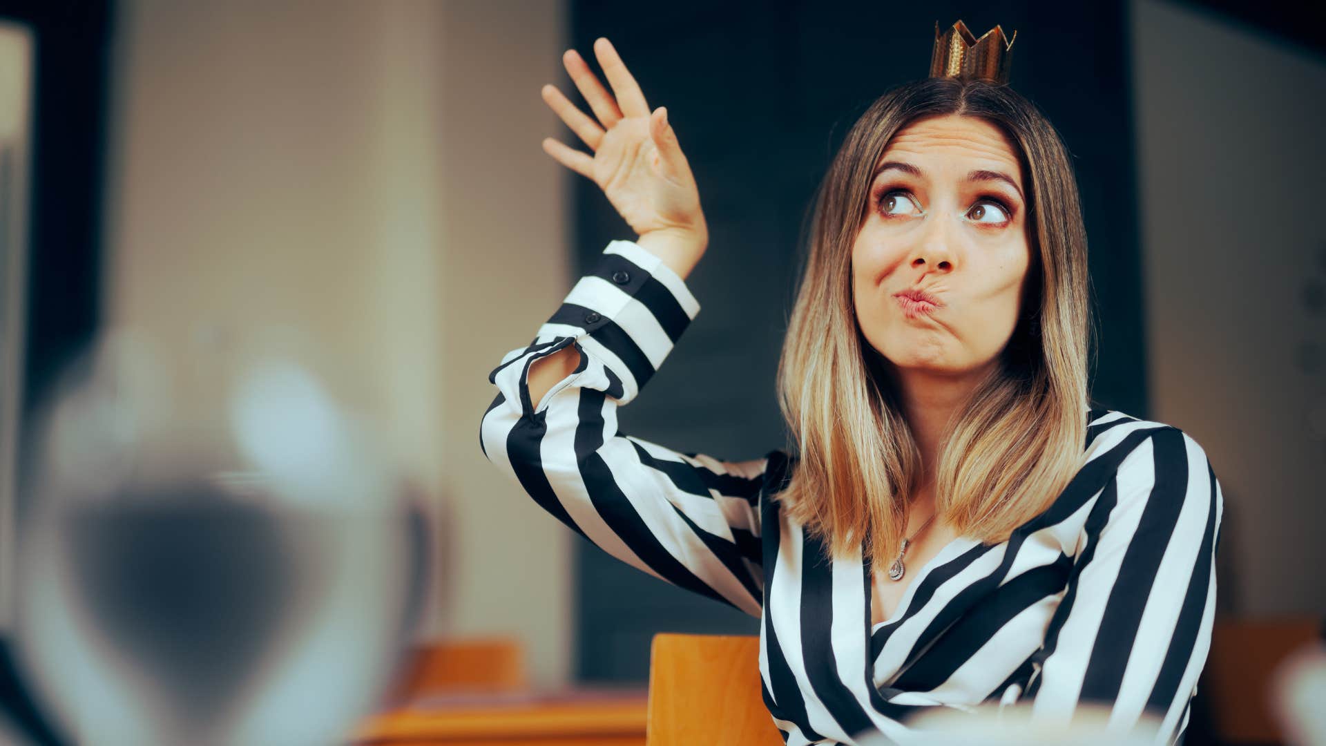 woman who used a certain tone of voice with a service worker