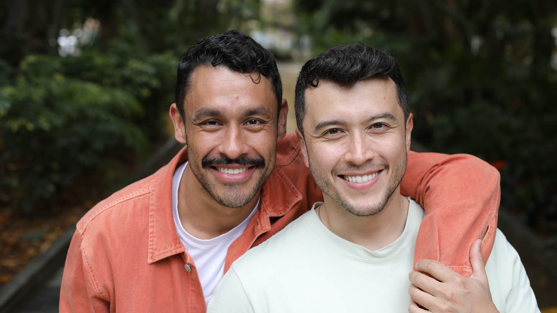 happy couple in queer relationship