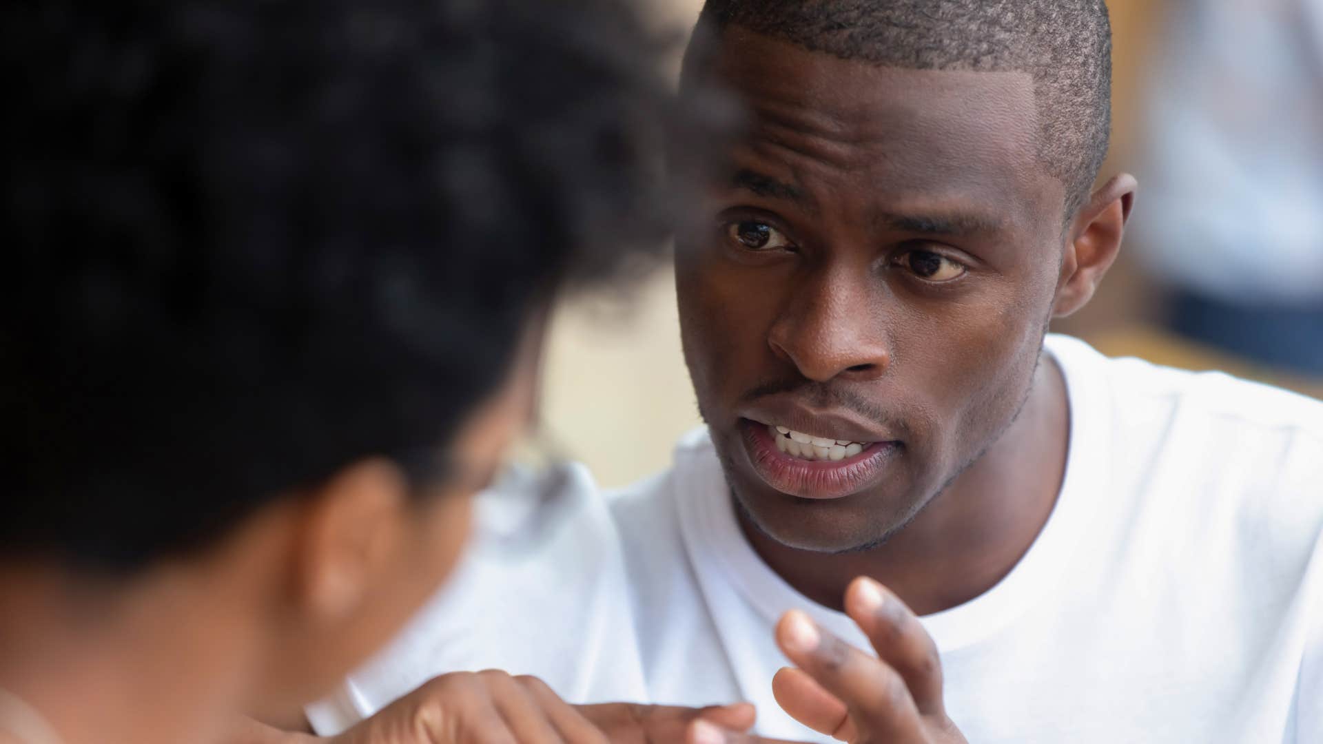 man who is constantly complaining talking to a friend