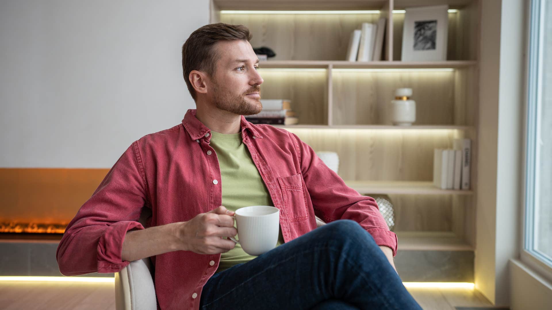 intelligent man spending time alone to think through his problems
