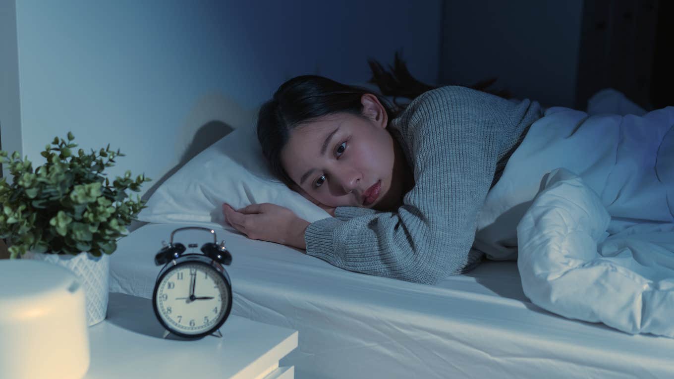 intelligent woman unable to sleep at night