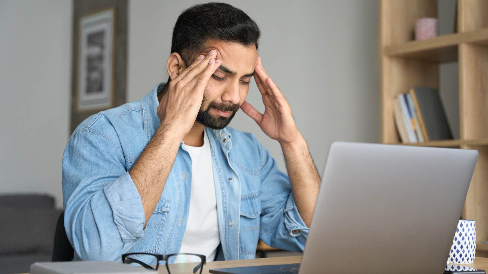 Man with unrealistic expectations raised by strict parents