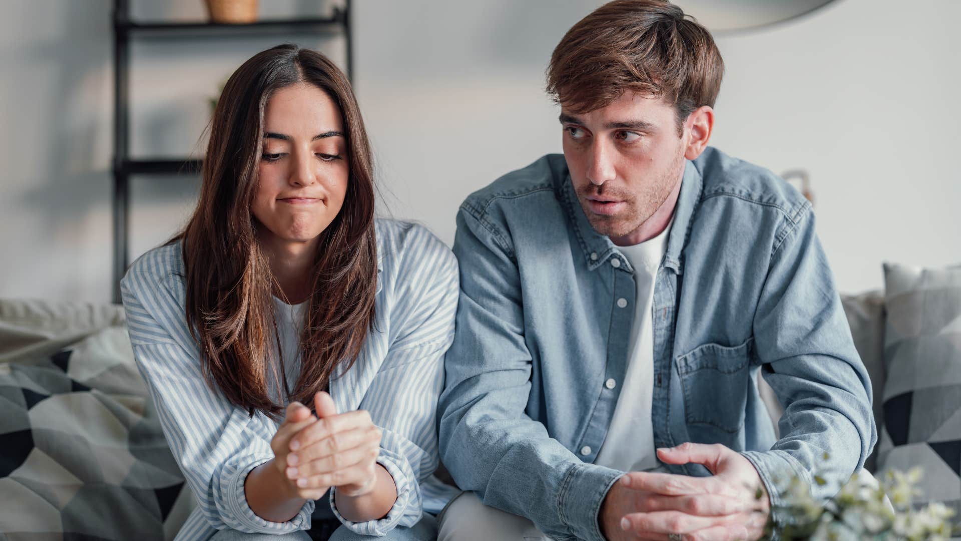 Woman who struggles with compromise talking to her partner