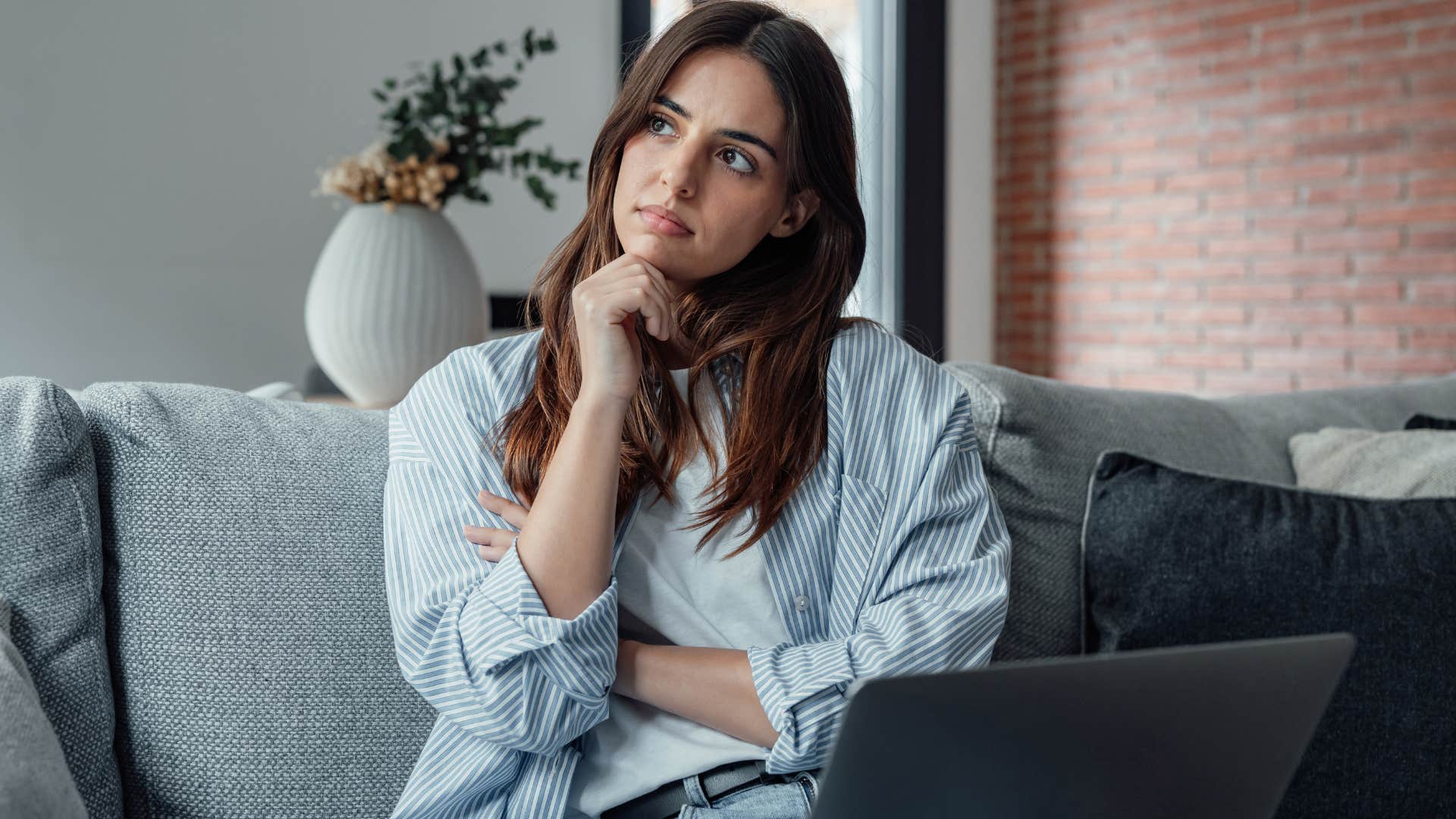 woman who processes her emotions and mindfully immerses herself in the experience