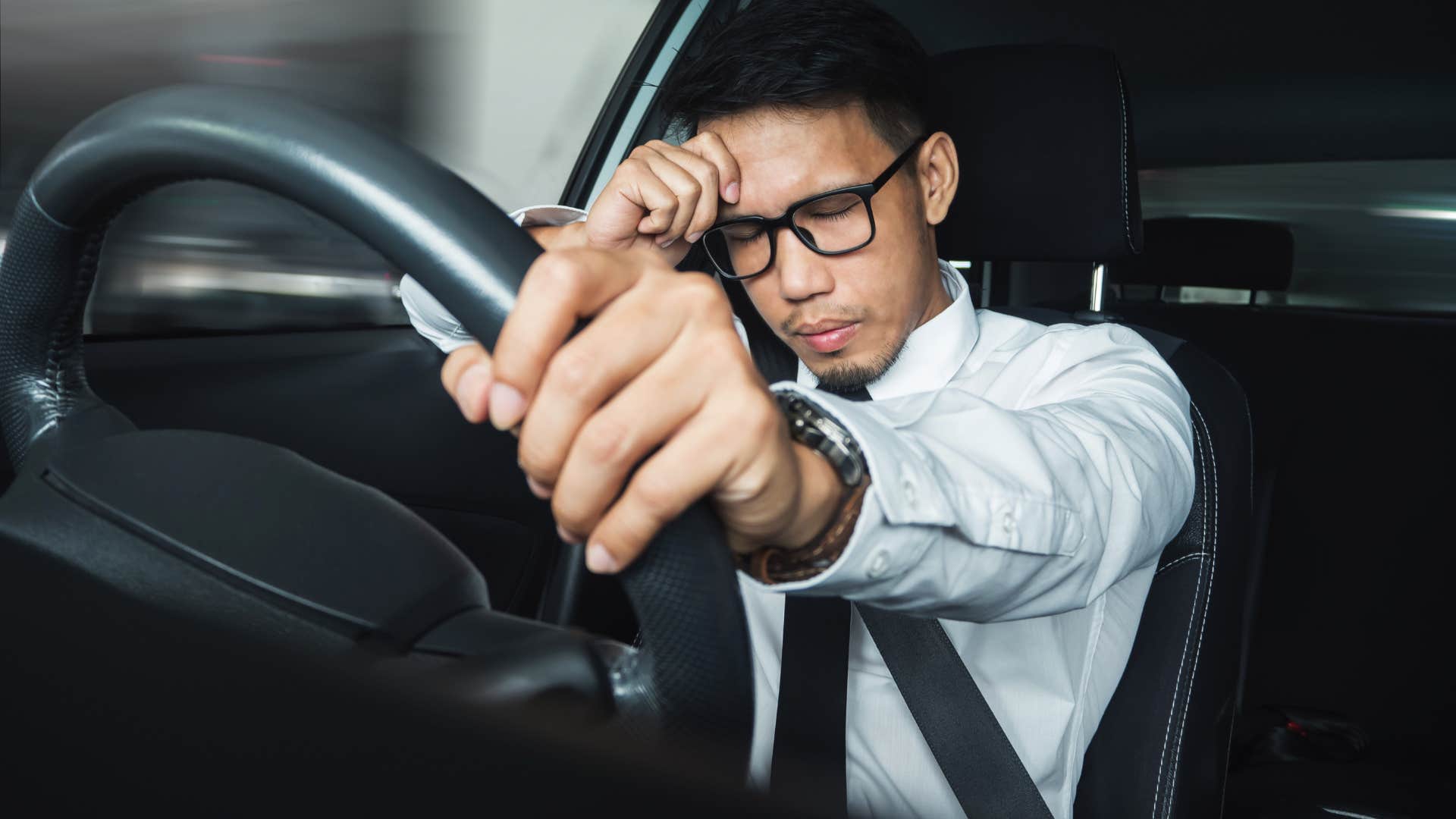 man whose car smells bad