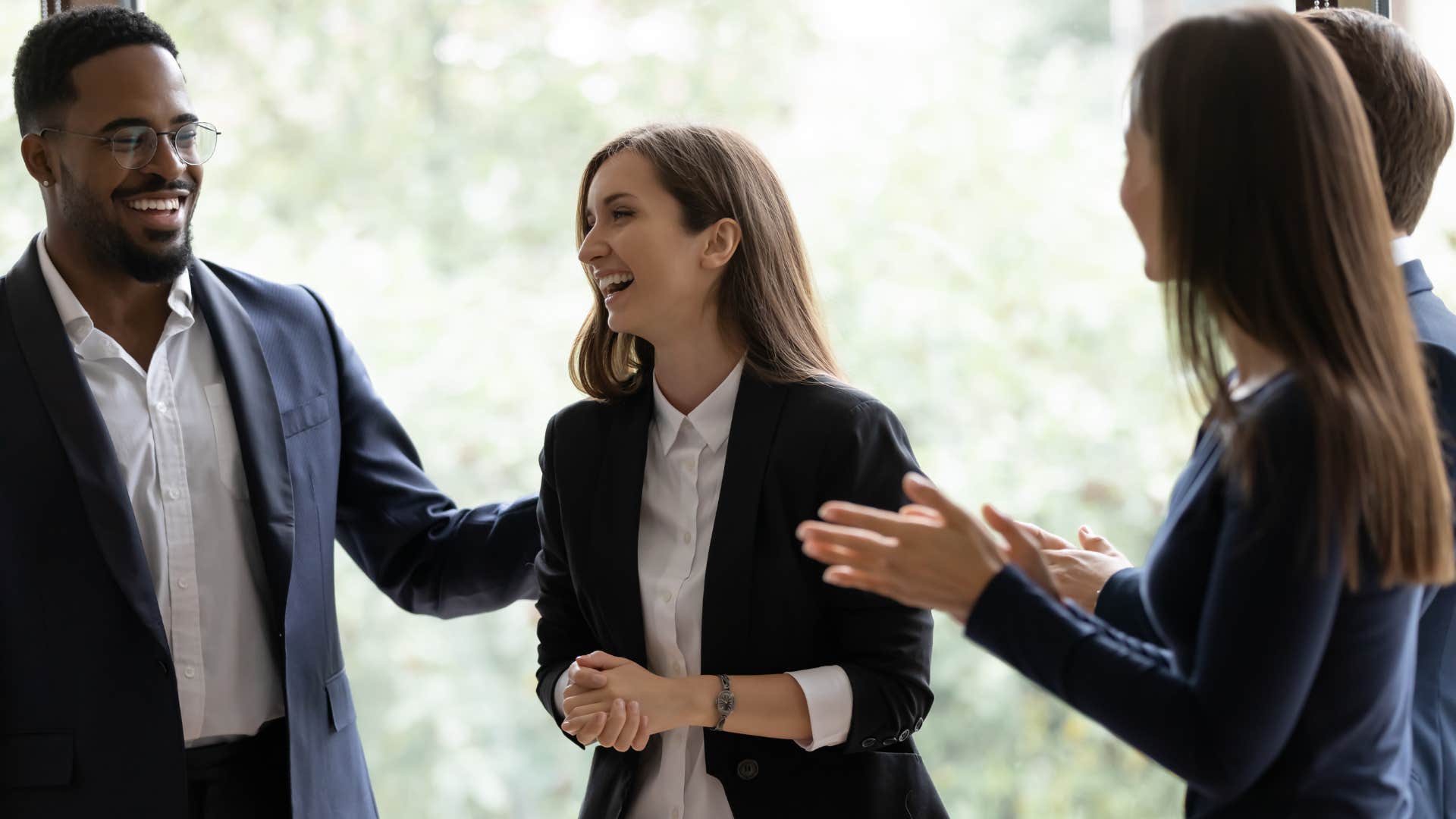 a young woman is introduced to her wealthy fathers business partners