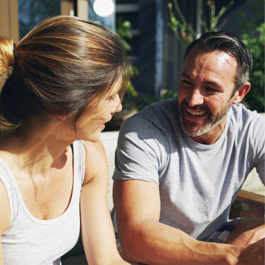 man who is a captivating conversationalist with gentle start-up conversation
