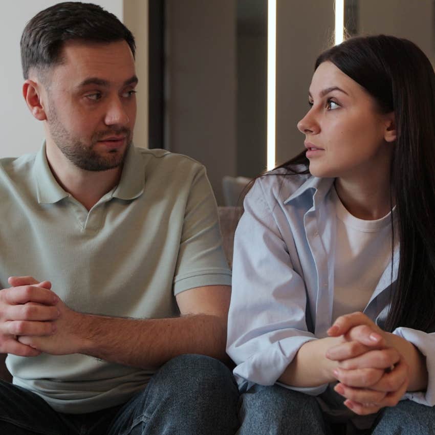 couple at the end of their marriage with confession of infidelity