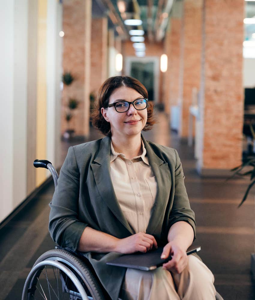 woman in wheelchair