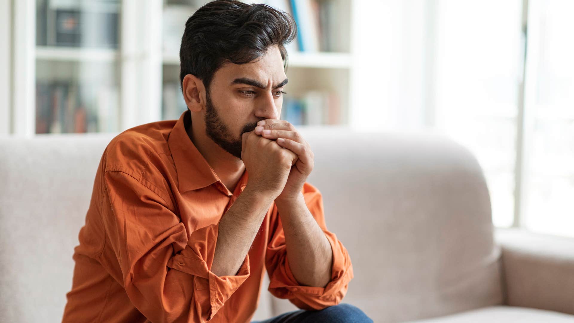 pensive man second-guessing his boundaries