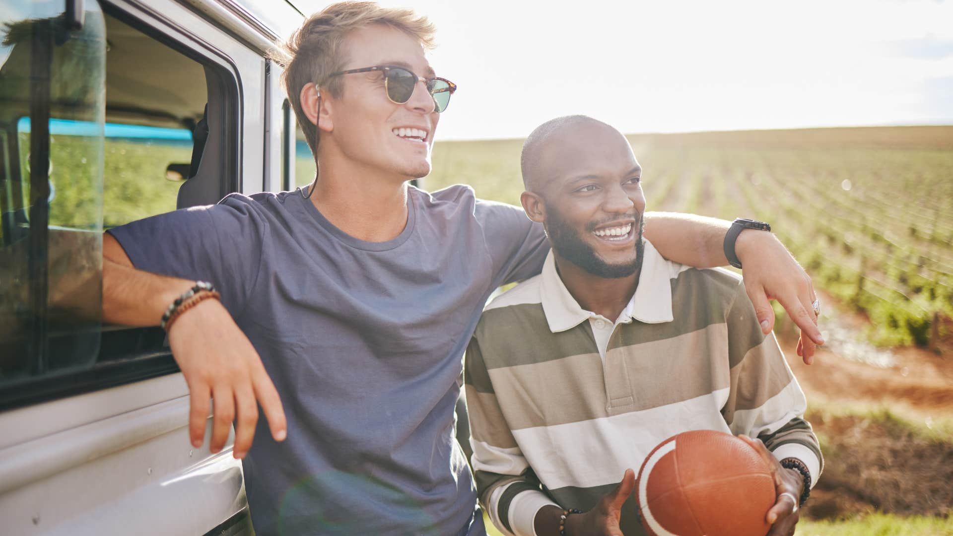man trying very hard to be liked by new friend