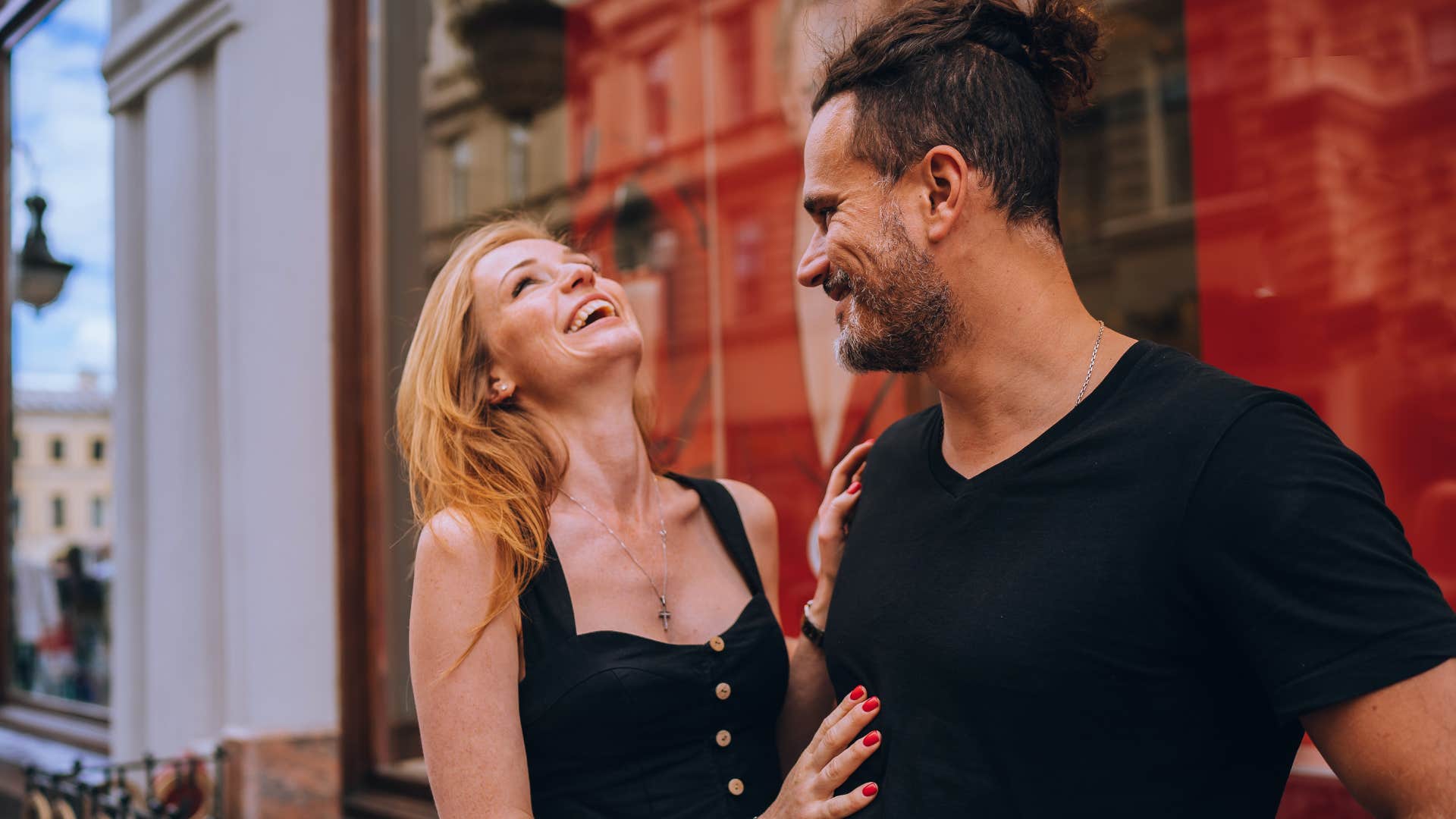 happy couple with instant chemistry and emotional communication
