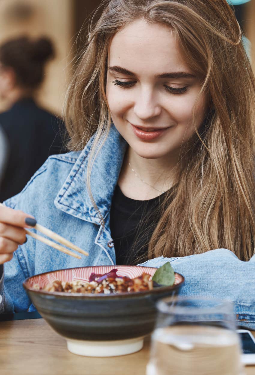 woman eating spicy foods favorite flavor personality