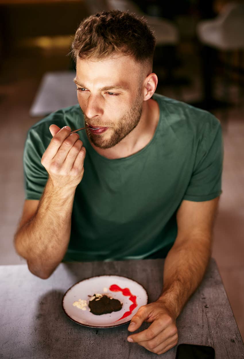 man eating sweet foods favorite flavor personality