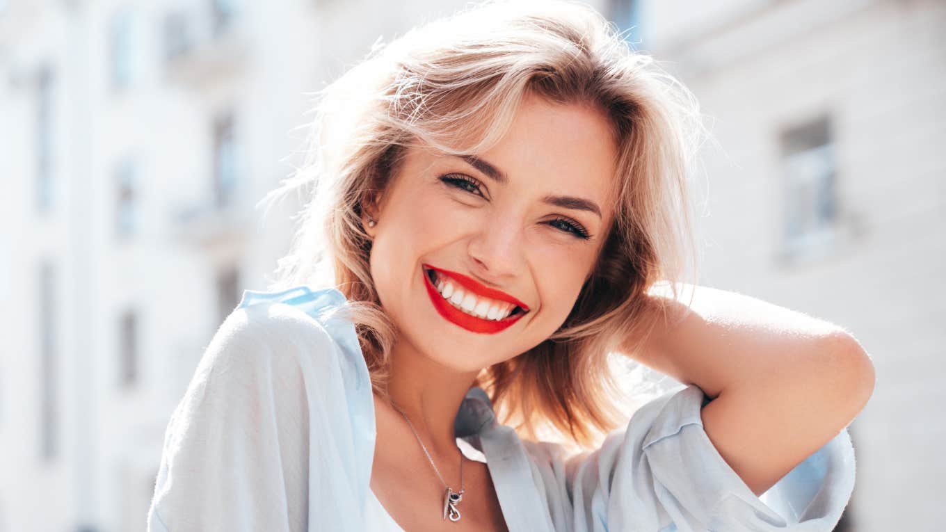 What Your Favorite Lipstick Color Says About Your Personality woman who is wearing lip color that reflects her personality