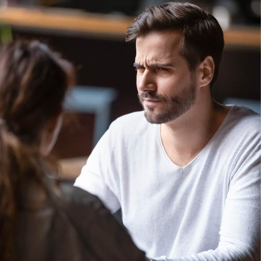 man on date secretly repelled by woman