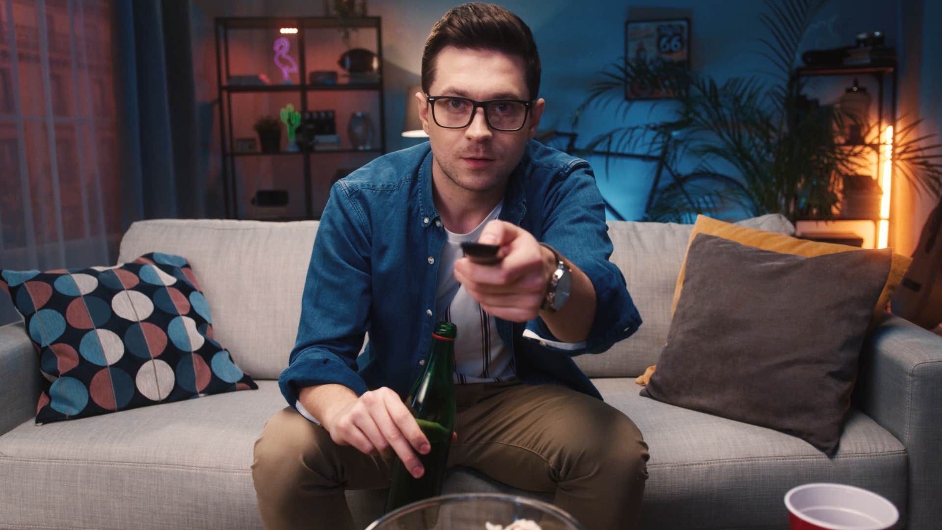 a man finishes one more episode before bed even though he is not going to get much sleep