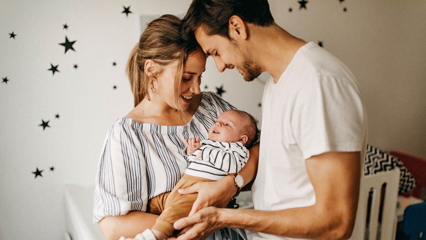woman refuses help best friend emergency c-section couple with new baby