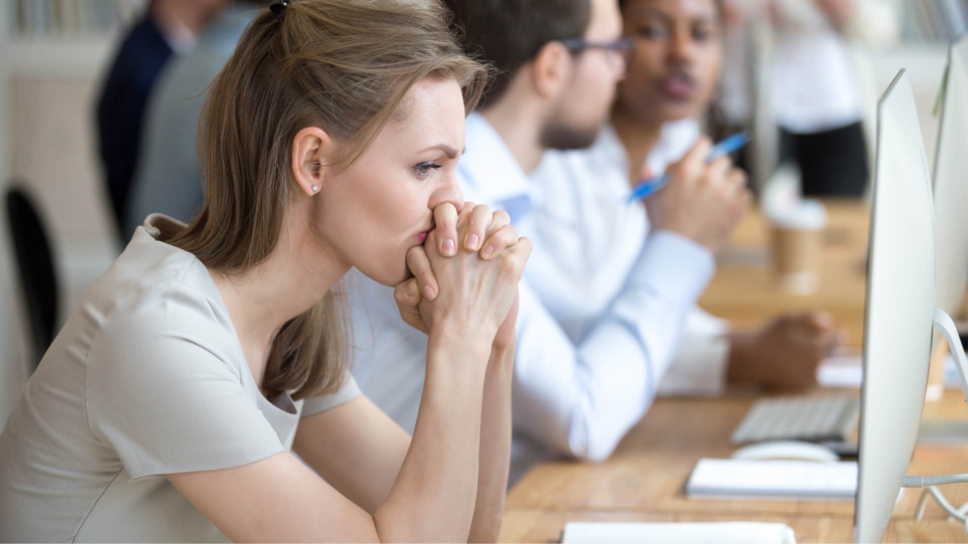 woman who is constantly passed over for a promotion avoiding critical feedback