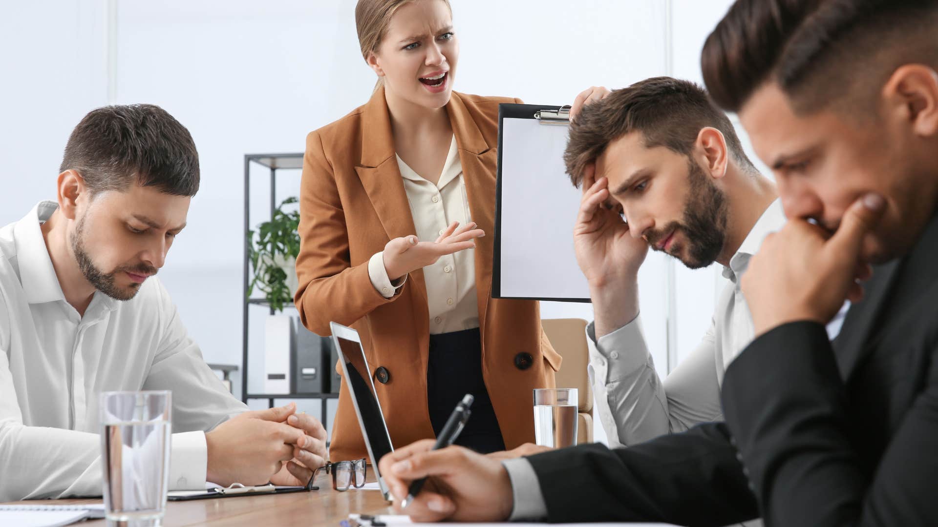 emotionally unpredictable boss yelling at employees