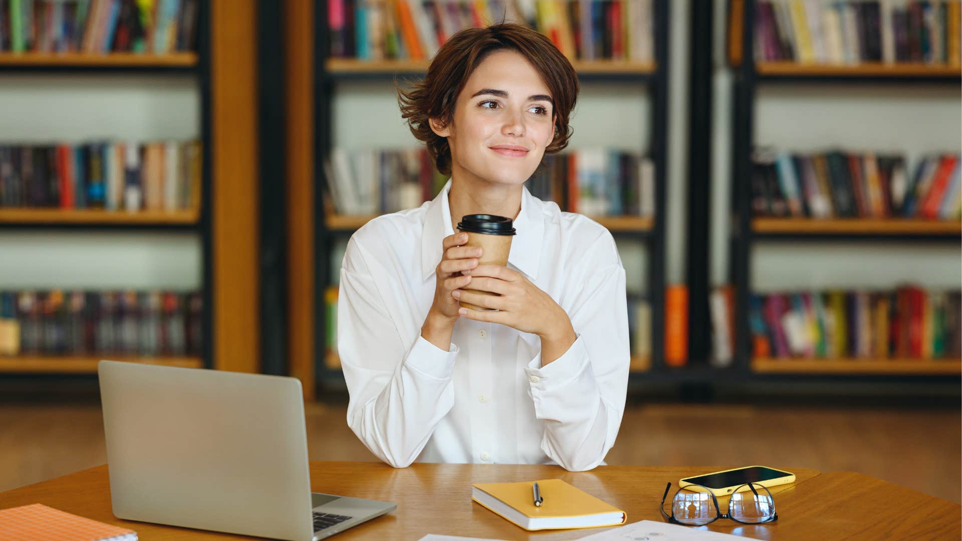 woman accepting that life is unfair sometimes smiling