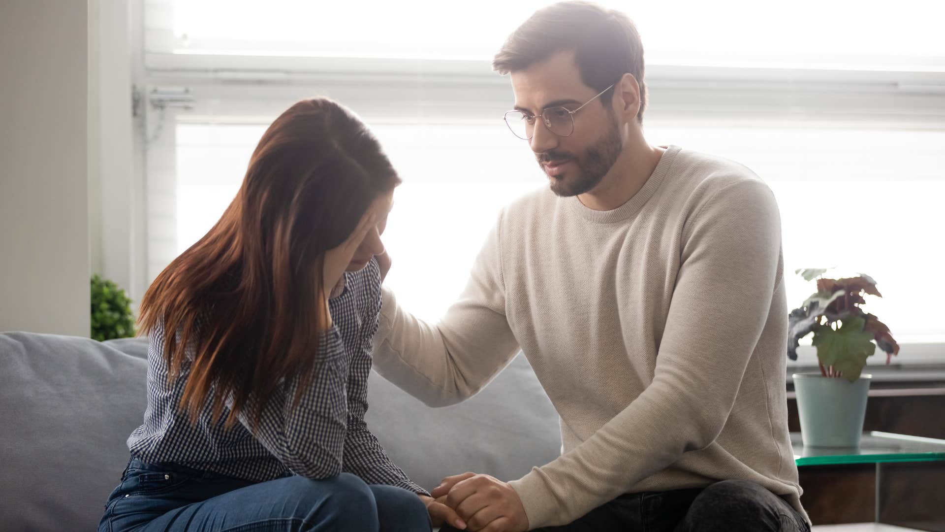 a man finds it hard to say no to his wife