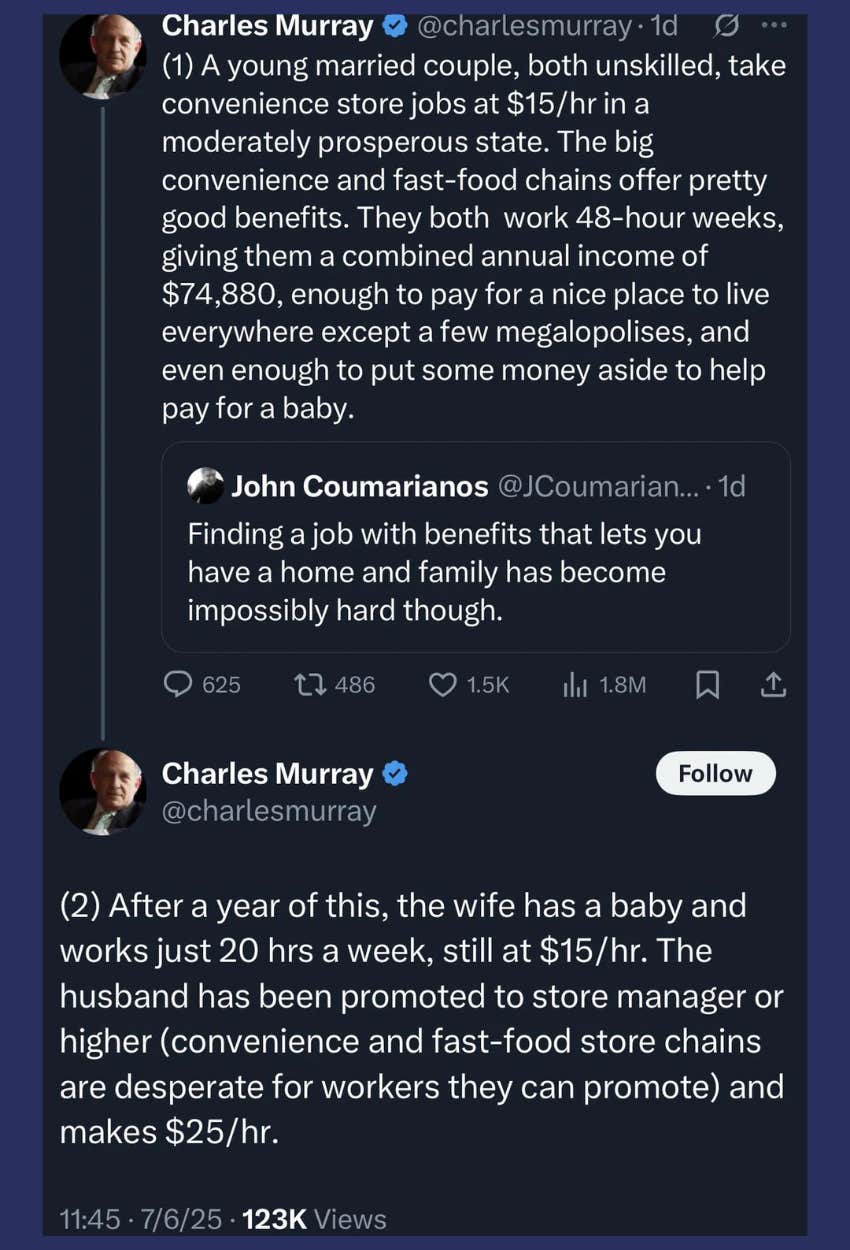 tweet from Charles Murray