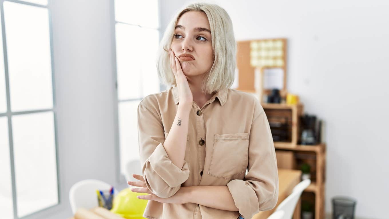 lazy worker thinking to avoid more work