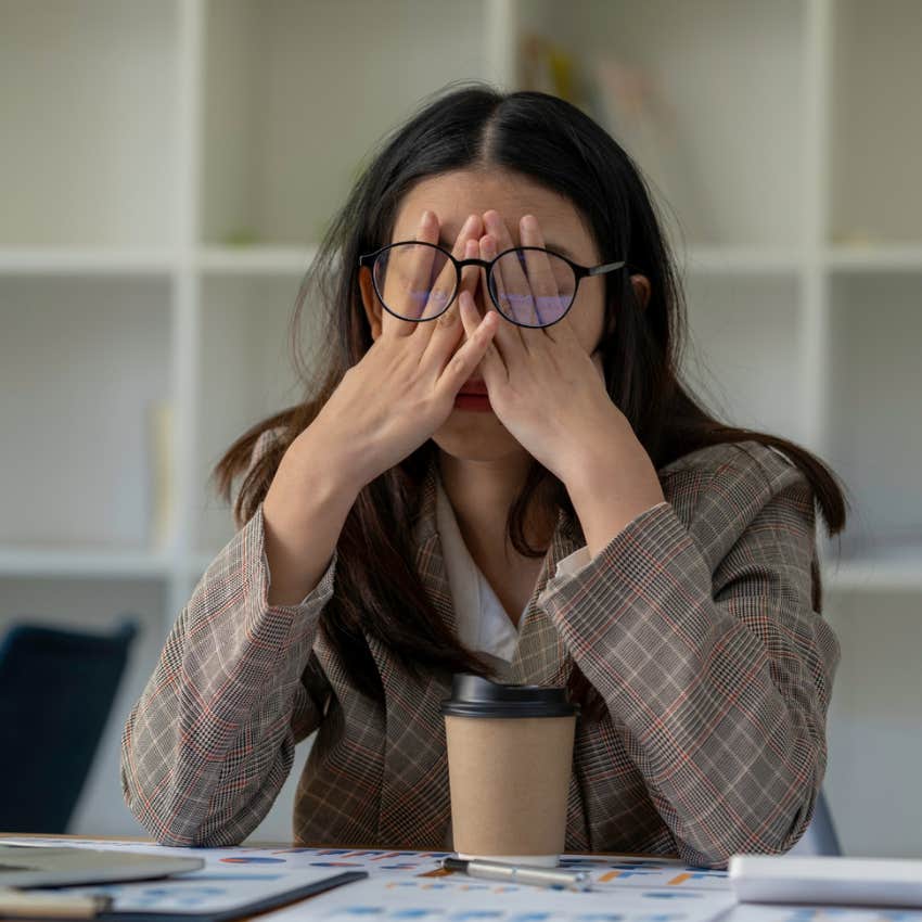 woman who is burned out because of cynicism