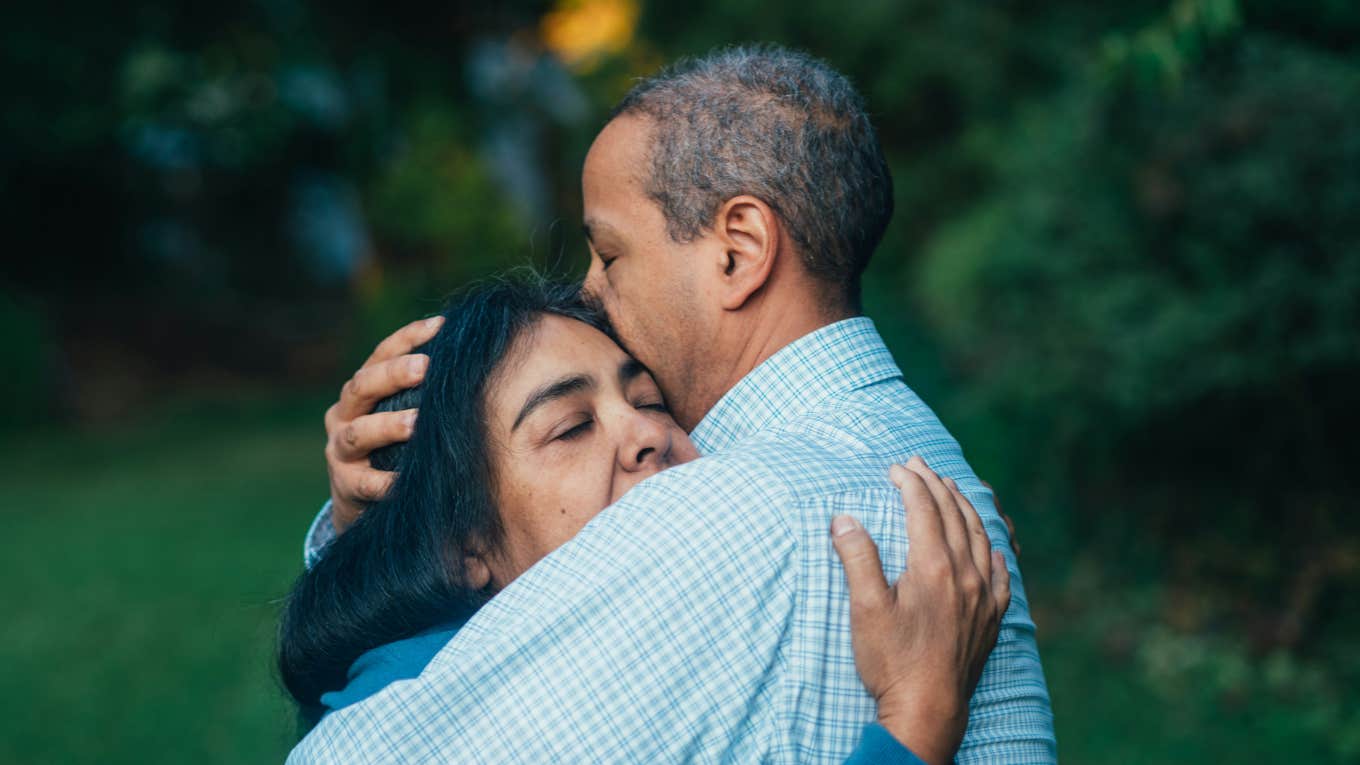 Couple is in a truly loving marriage.