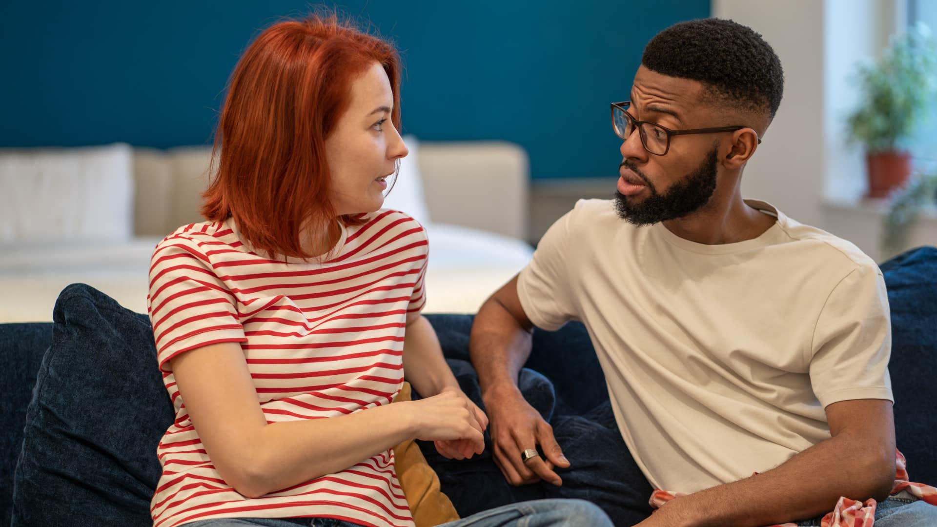 couple talking meaning what they say